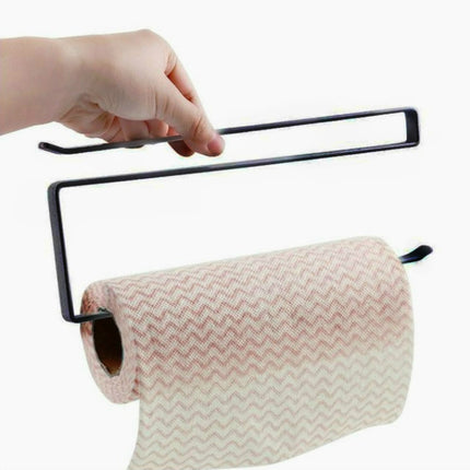 Door Cabinet Hanging Paper Towel Rack Partition Layer Kitchen Paper Cling Film Storage Rack