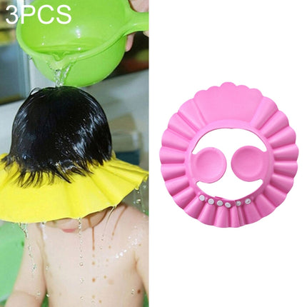 3 PCS Safe Baby Shower Cap Kids Bath Visor Hat Adjustable Baby Shower Cap Protect Eyes Hair Wash Shield for Children Waterproof Cap, Pink+wave, Pink+earflaps, Yellow+earflaps, Blue+earflaps, Yellow+wave, Blue+wave, Yellow+Round, Blue+Round, Pink+Round - DealBuddy