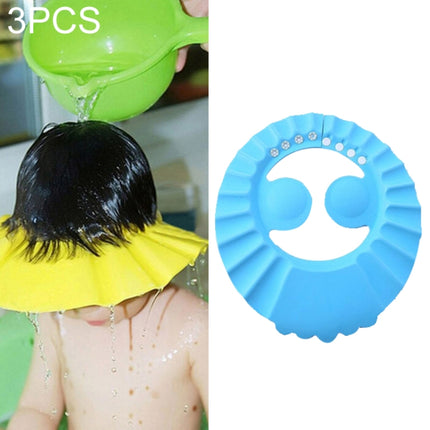 3 PCS Safe Baby Shower Cap Kids Bath Visor Hat Adjustable Baby Shower Cap Protect Eyes Hair Wash Shield for Children Waterproof Cap, Pink+wave, Pink+earflaps, Yellow+earflaps, Blue+earflaps, Yellow+wave, Blue+wave, Yellow+Round, Blue+Round, Pink+Round - DealBuddy