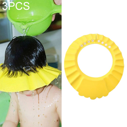 3 PCS Safe Baby Shower Cap Kids Bath Visor Hat Adjustable Baby Shower Cap Protect Eyes Hair Wash Shield for Children Waterproof Cap, Pink+wave, Pink+earflaps, Yellow+earflaps, Blue+earflaps, Yellow+wave, Blue+wave, Yellow+Round, Blue+Round, Pink+Round - DealBuddy