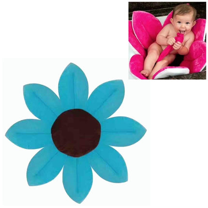 Newborn Baby Bathtub Foldable Blooming Bath Flower Bath Tub for Baby Blooming Sink Bath for Baby Play Bath Sunflower Cushion Mat, Diameter: 85cm