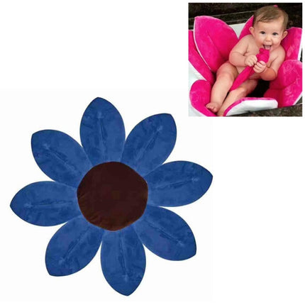 Newborn Baby Bathtub Foldable Blooming Bath Flower Bath Tub for Baby Blooming Sink Bath for Baby Play Bath Sunflower Cushion Mat, Diameter: 85cm