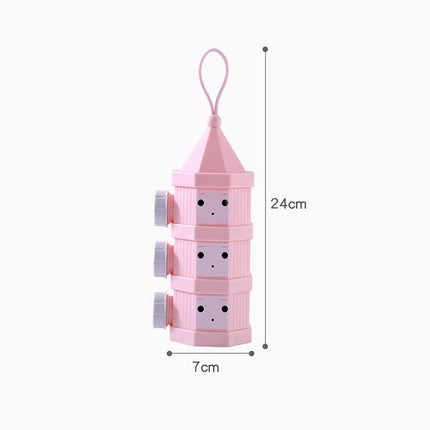 Outdoor Portable Detachable Layered Milk Powder Box Baby Sealed Milk Powder Box, 3 Grids, 4 Grids - DealBuddy