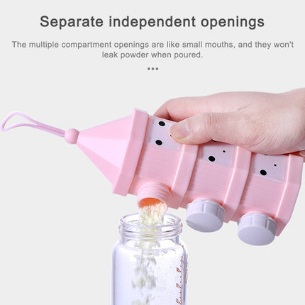 Outdoor Portable Detachable Layered Milk Powder Box Baby Sealed Milk Powder Box, 3 Grids, 4 Grids - DealBuddy