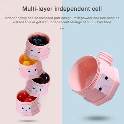 Outdoor Portable Detachable Layered Milk Powder Box Baby Sealed Milk Powder Box, 3 Grids, 4 Grids - DealBuddy
