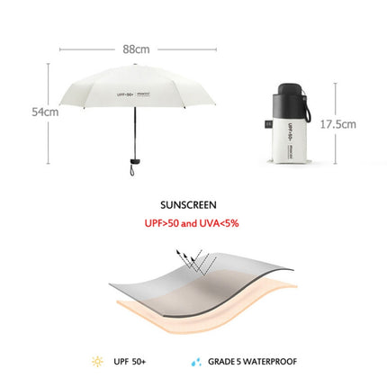 Mini Portable Umbrella Rain Women Windproof Durable 5 Folding Sun Umbrellas - DealBuddy