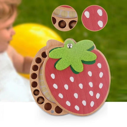 Strawberry Preserved Baby Teeth Wooden Preservation Box