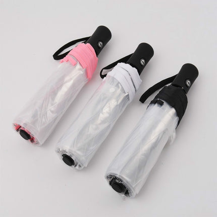 Creative Transparent Folding Umbrella 8 Bones Automatic Umbrella