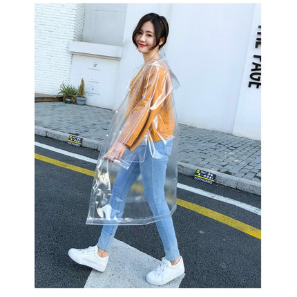 Stylish Portable Outdoor Transparent EVA Raincoat, M, L, XL - DealBuddy