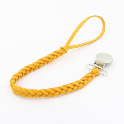 3 PCS Baby Pacifier Chain Leather Woven Anti-off Chain