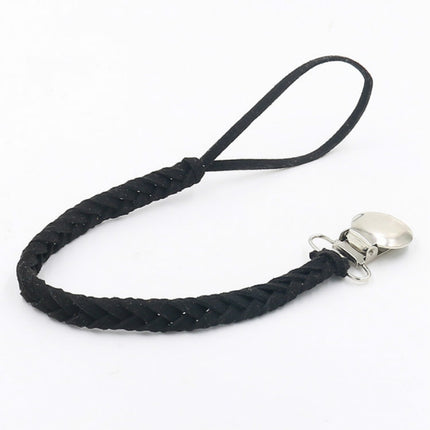 3 PCS Baby Pacifier Chain Leather Woven Anti-off Chain