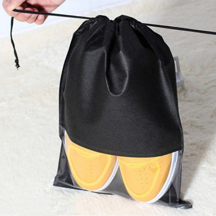 10 PCS Waterproof Shoes Storage Bag Pouch Portable Travel Organizer Drawstring Bag Cover Non-Woven Organizer, 32x44cm, 27x36cm - DealBuddy