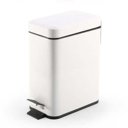 Household Stainless Steel Foot Pedal Small Rectangular Trash Can
