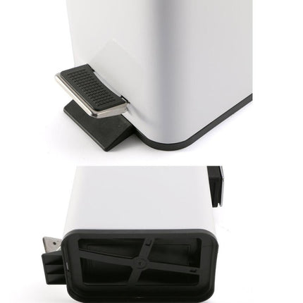 Household Stainless Steel Foot Pedal Small Rectangular Trash Can
