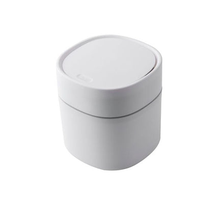 Household Mini Desktop Trash Can Covered Debris Storage Cleaning Cylinder Box, Push-type, Flip Lip - DealBuddy