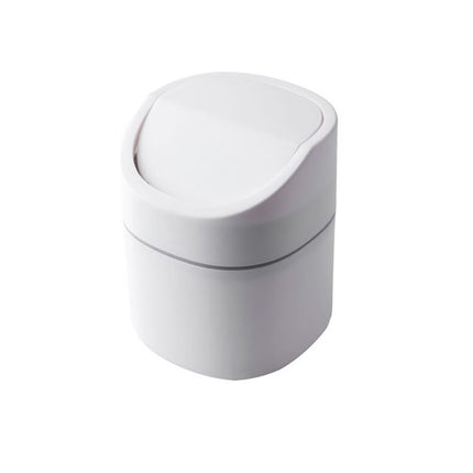 Household Mini Desktop Trash Can Covered Debris Storage Cleaning Cylinder Box, Push-type, Flip Lip - DealBuddy