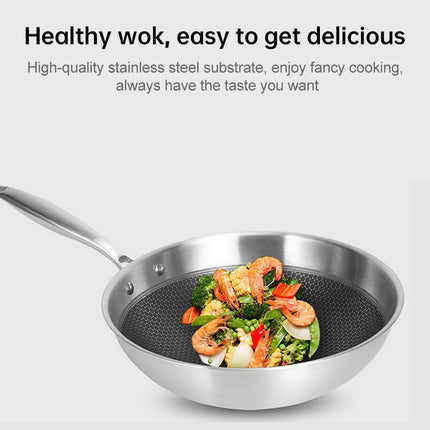 Household Honeycomb Stainless Steel Non-stick Frying Pan