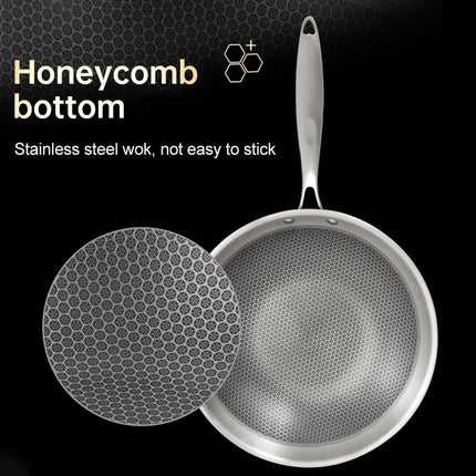 Household Honeycomb Stainless Steel Non-stick Frying Pan