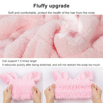 Coral Fleece Soft Absorbent Cat Ear Dry Hair Cap Thickened Adult Shower Cap