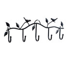 Wrought Iron Birds Pattern Decorated Simple Clothes Hooks