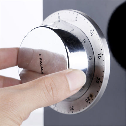 E-PALACE Magnet Timer Kitchen Stainless Steel Timer Creative Alarm Clock Mechanical Reminder Countdown Pomodoro
