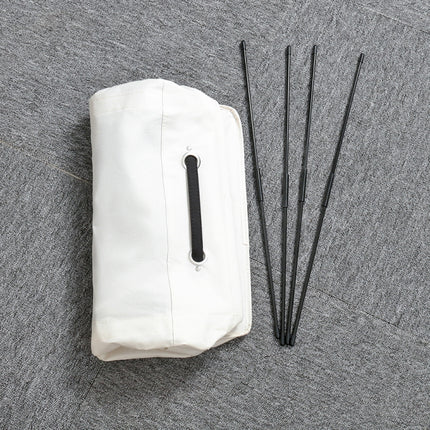 Drawstring Style Laundry Hamper PU Bottom Oxford Cloth Dirty Clothes Storage Bag Small Foldable Laundry Basket