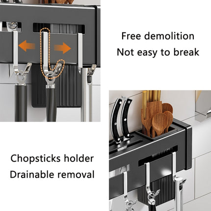 Kitchen Wall-mounted Rack Free Punching Chopsticks Holder - DealBuddy