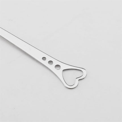 2 PCS Stainless Steel Spoon Portable Metal Coffee Teaspoon Creative Love Heart Shaped Wedding Party Gift Dinnerware
