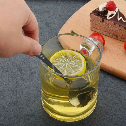 2 PCS Stainless Steel Spoon Portable Metal Coffee Teaspoon Creative Love Heart Shaped Wedding Party Gift Dinnerware