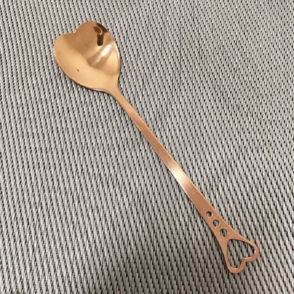 2 PCS Stainless Steel Spoon Portable Metal Coffee Teaspoon Creative Love Heart Shaped Wedding Party Gift Dinnerware