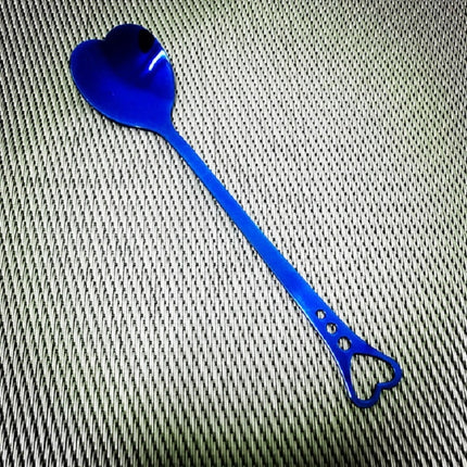 2 PCS Stainless Steel Spoon Portable Metal Coffee Teaspoon Creative Love Heart Shaped Wedding Party Gift Dinnerware