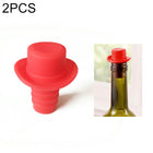 Silica Gel Top Hat Fresh Wine Corks Cruet Red Wine Stopper, 2 PCS Hat Shape(Brown), 2 PCS Hat Shape(Black), 2 PCS Hat Shape(Red Wine), 2 PCS Hat Shape(Yellow), 2 PCS Hat Shape(Rose Red), 2 PCS Hat Shape(Red)