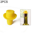 Silica Gel Top Hat Fresh Wine Corks Cruet Red Wine Stopper, 2 PCS Hat Shape(Brown), 2 PCS Hat Shape(Black), 2 PCS Hat Shape(Red Wine), 2 PCS Hat Shape(Yellow), 2 PCS Hat Shape(Rose Red), 2 PCS Hat Shape(Red) - DealBuddy
