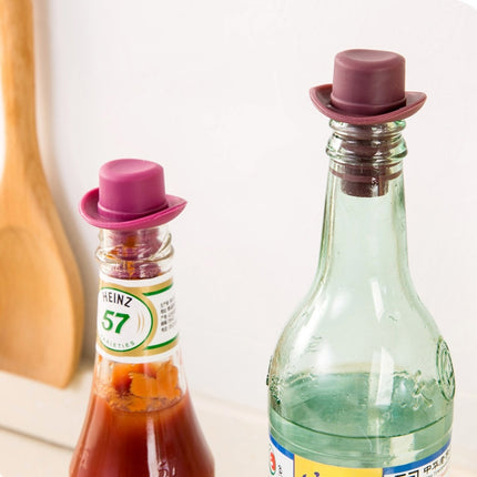 Silica Gel Top Hat Fresh Wine Corks Cruet Red Wine Stopper, 2 PCS Hat Shape(Brown), 2 PCS Hat Shape(Black), 2 PCS Hat Shape(Red Wine), 2 PCS Hat Shape(Yellow), 2 PCS Hat Shape(Rose Red), 2 PCS Hat Shape(Red) - DealBuddy