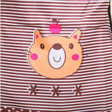 Kitchen Oilproof Cartoon Bear Apron with Sleeve