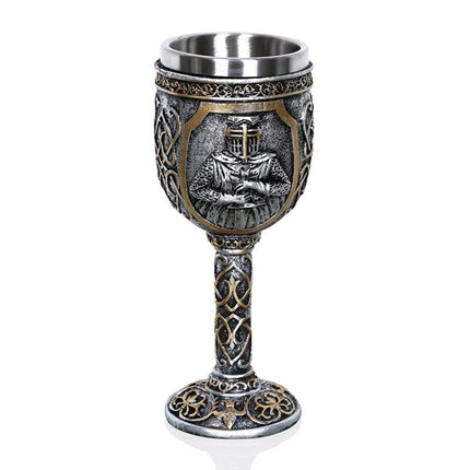 3D Viking Skull Coffee Beer Mug Skull Mug Beer Wine Drink Gift Stainless Steel Knight Decorative Cup for Men