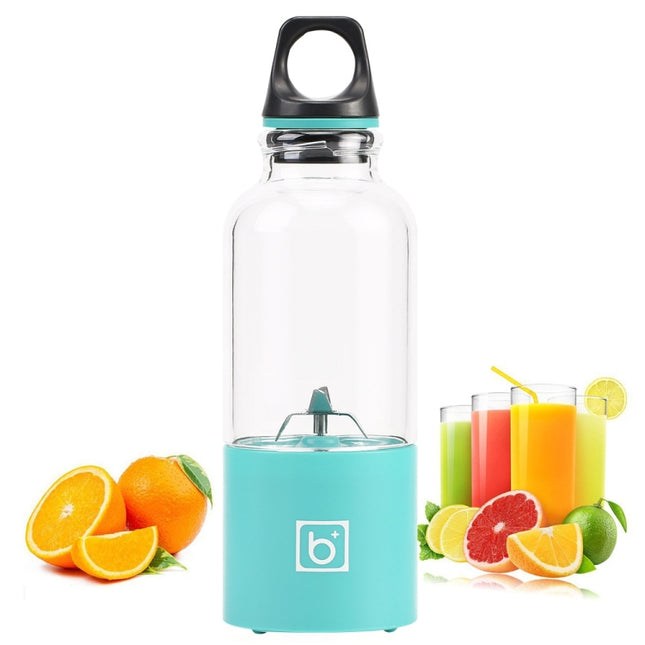 500ml Mini Portable Electric Juicer Cup USB Rechargeable Juicer Blender Maker Shaker Squeezers Fruit Orange Juice Extractor, 4 Blade Head Blue, 4 Blade Head Green, 4 Blade Head Pink - DealBuddy