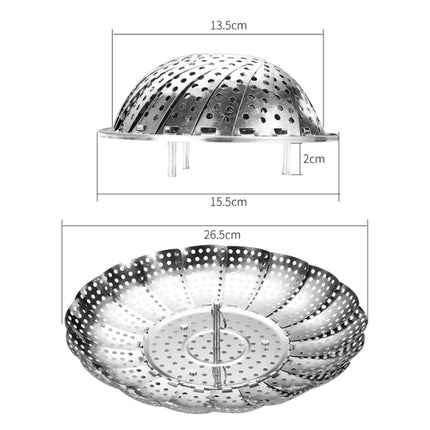 Stainless Steel Folding Retractable Lotus Steamer Tray