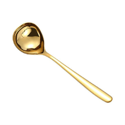 Stainless Steel Sauce Spoon Creative Big Head Long Handle Spoon, Gold, Rose Gold, Colorful - DealBuddy