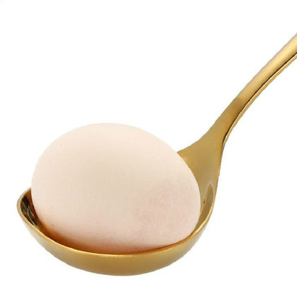 Stainless Steel Sauce Spoon Creative Big Head Long Handle Spoon, Gold, Rose Gold, Colorful - DealBuddy