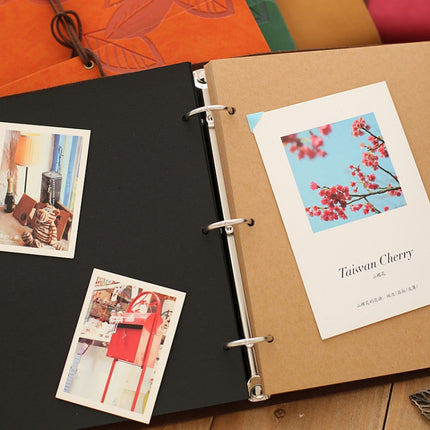 PU Leather Vintage Antique Kraft Paper Photo Albums