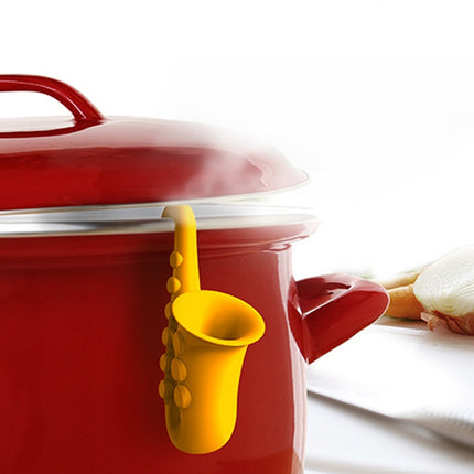 Horn Saxophone Silicone Pot Cover Raises Anti-overflow Device, Random Color Delivery