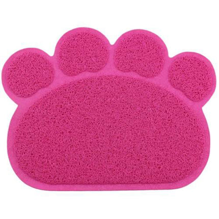PVC Claw Shaped Cat Litter Mat Pet Placemat Anti-skid Floor Mat Pet Supplies, Rose Red, Yellow Green, Gray, Lake Blue, Coffee, Light Blue - DealBuddy