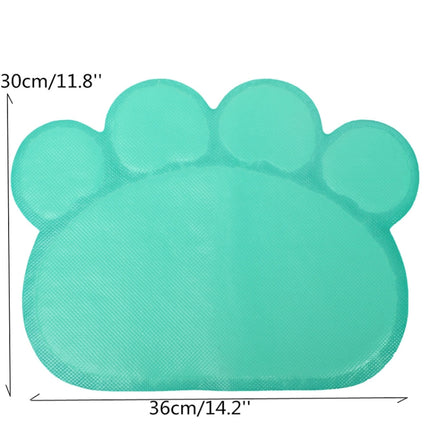 PVC Claw Shaped Cat Litter Mat Pet Placemat Anti-skid Floor Mat Pet Supplies, Rose Red, Yellow Green, Gray, Lake Blue, Coffee, Light Blue - DealBuddy
