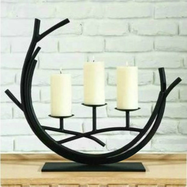 Romantic Vintage Wrought Iron Home Decoration Candle Holder Decoration, Black S - DealBuddy