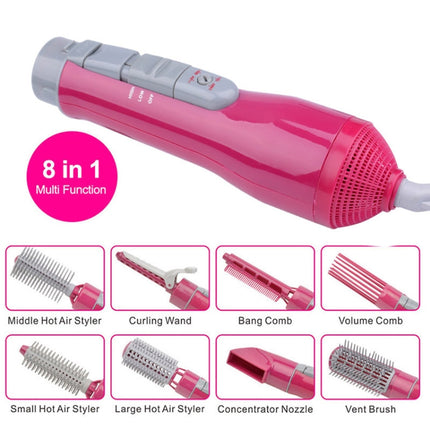 8 in 1 Professional Hair Dryer Hair Curler for Hotel Travel With Comb Powerful Hairdryer