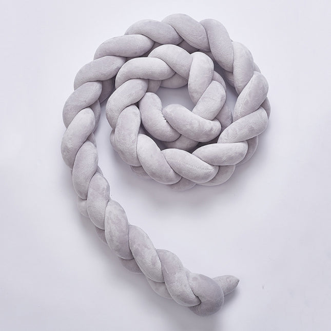 2M  Pure Color Weaving Knot for Infant Room Decor Crib Protector Newborn Baby Bed Bumper Bedding Accessories - DealBuddy