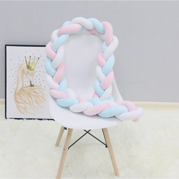 2M  Pure Color Weaving Knot for Infant Room Decor Crib Protector Newborn Baby Bed Bumper Bedding Accessories - DealBuddy