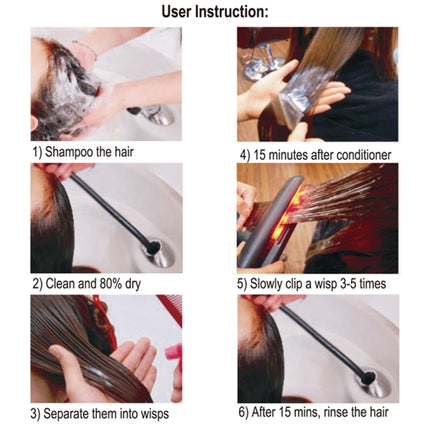 RUCHA Ultrasonic Infrared Hair Care Iron Straightener with Adjustable Upgraded LCD Display