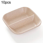 10pcs Kitchen Accessories 2 In 1 Seasoning Sauce Dishes Wheat Straw Salad Saucer Bowl